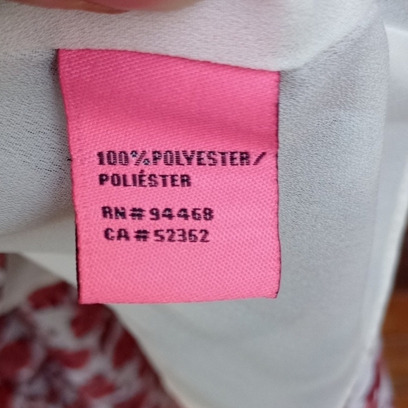 Betsey Johnson White and Red Floral High Low Dress - Picture 4 of 16